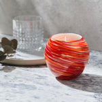 Globe Candle Jar - Orange Sherbet- Kandili