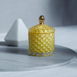 Kandili - GEO Cut Glass Jar - Royal Yellow